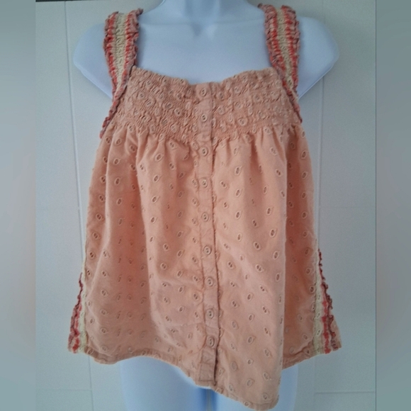 House Of Harlow 1960/ Peach Sleeveless Babydoll Top/ Cotton/ Size US M - Picture 3 of 14